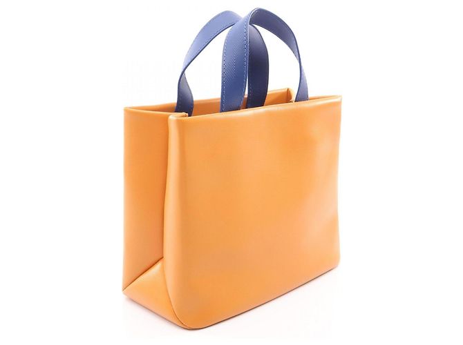 Sac cabas en cuir orange Louis Vuitton - vue 2
