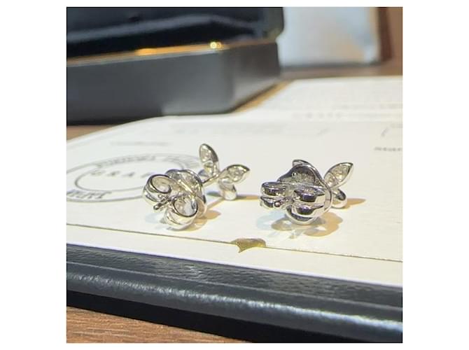 Graff Butterfly Diamant-Ohrringe Silber - Ansicht 5