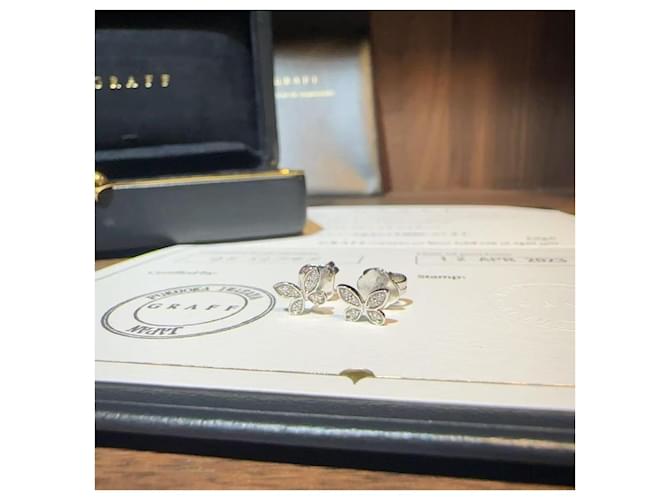 Graff Butterfly Diamant-Ohrringe Silber - Ansicht 6