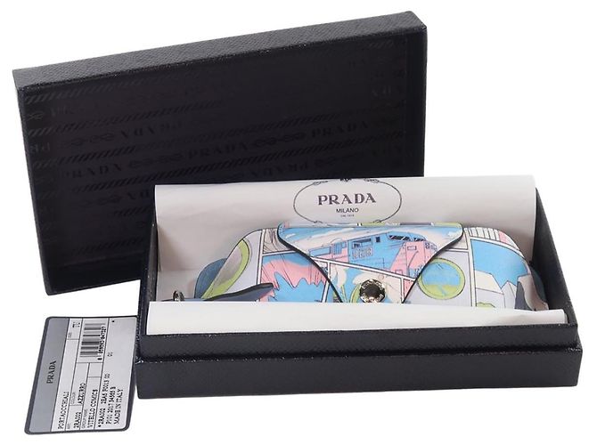 Prada James Jean Comic Print Leather Glasses Case Multiple colors - view 4
