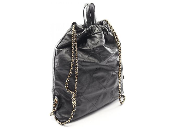 Zaino/Borsa Chanel 22 Large in pelle nera Nero - vista 2