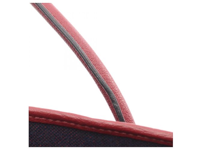 Hermès Borsa Tote Hermes Garden Party PM Bordò Blu navy - vista 8