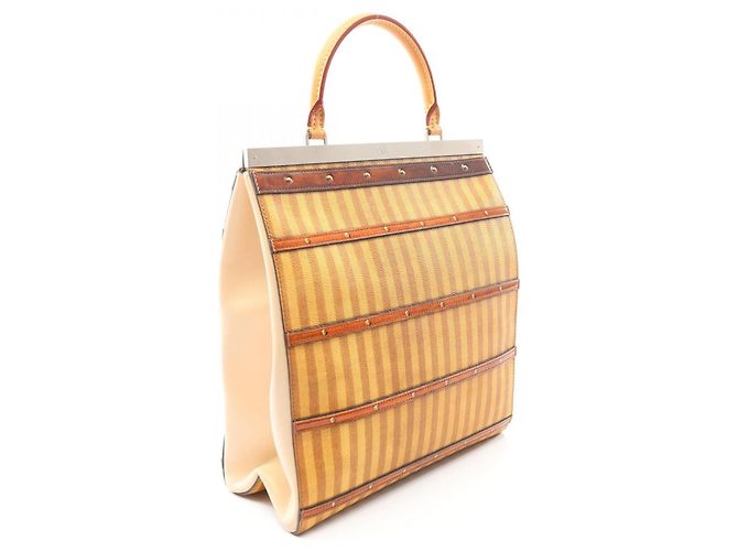 Borsa Tote Louis Vuitton Crown Frame GM Marrone - vista 2