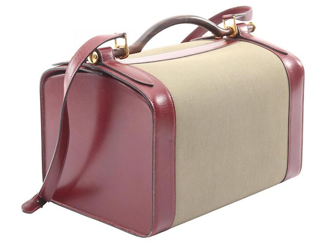 Hermès Borsa a tracolla Hermes Cosmos Rouge H Rosso Beige Bordò - vista 2