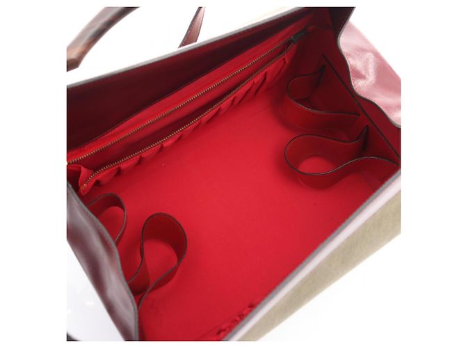 Hermès Borsa a tracolla Hermes Cosmos Rouge H Rosso Beige Bordò - vista 3