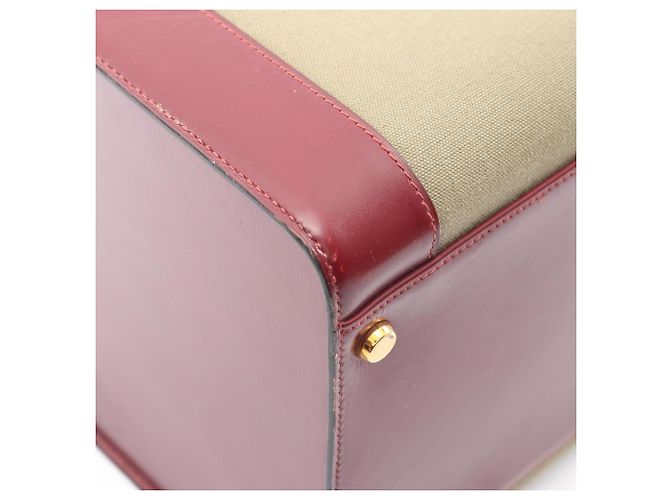 Hermès Borsa a tracolla Hermes Cosmos Rouge H Rosso Beige Bordò - vista 6