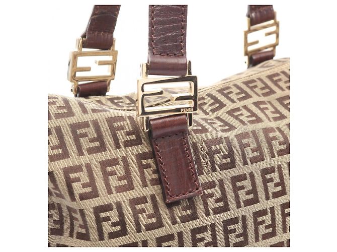 Fendi Zucchino Tote Bag Braun Beige - Ansicht 6