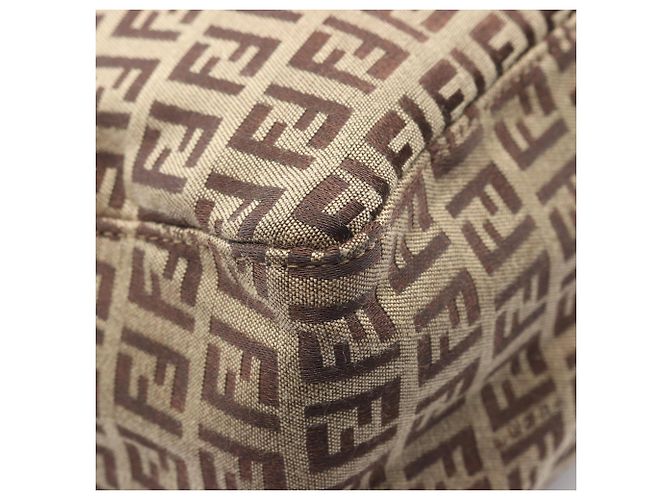 Fendi Zucchino Tote Bag Braun Beige - Ansicht 7