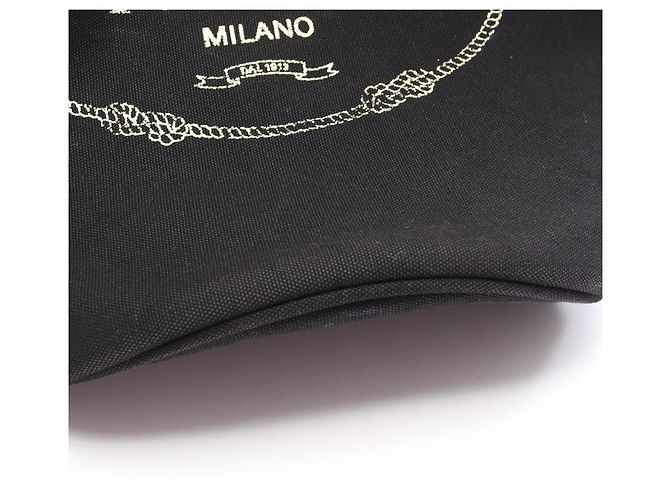 Borsa Tote 2-Way CANAPA Prada Nero - vista 10