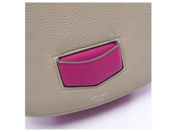 16 Céline Borsa a Spalla Celine Trotter Small Bicolor Marrone Rosa - vista 7