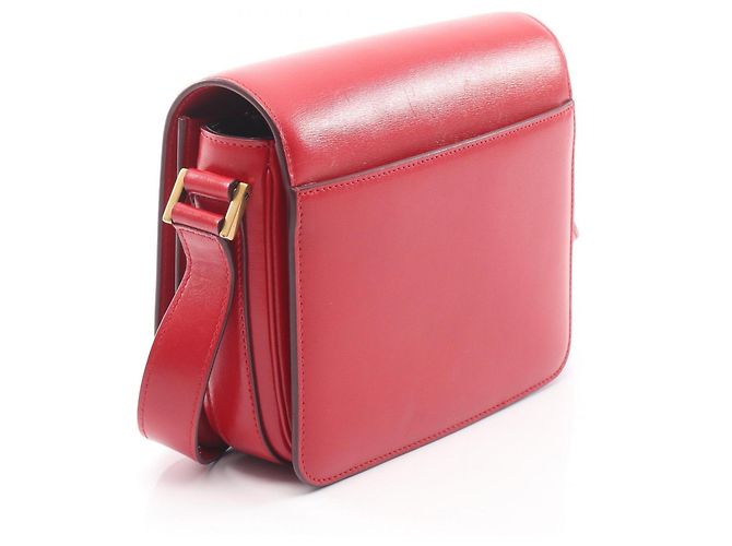 Borsa a Spalla Yves Saint Laurent Paris LE 61 Rosso - vista 2