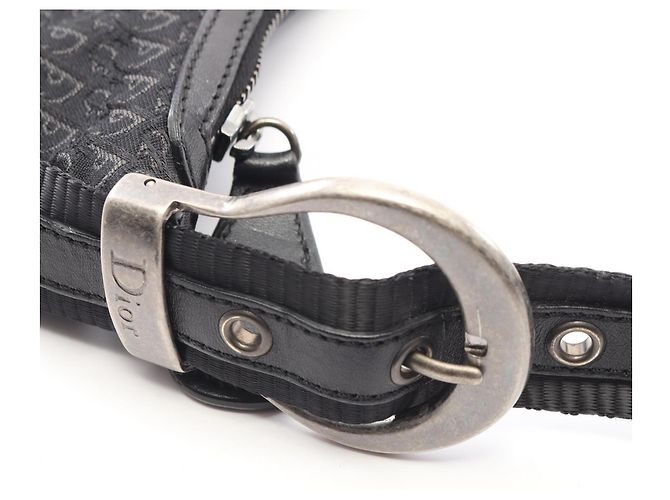 Borsa a tracolla Christian Dior Dior Oblique Nero - vista 7