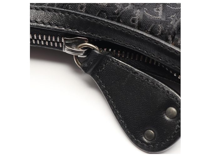 Borsa a tracolla Christian Dior Dior Oblique Nero - vista 8