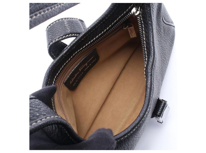 Borsa a mano in pelle nera da donna Salvatore Ferragamo Nero - vista 3
