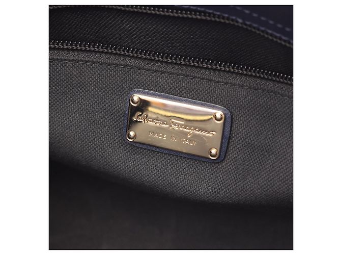 Borsa Salvatore Ferragamo Gancini Blu navy - vista 4