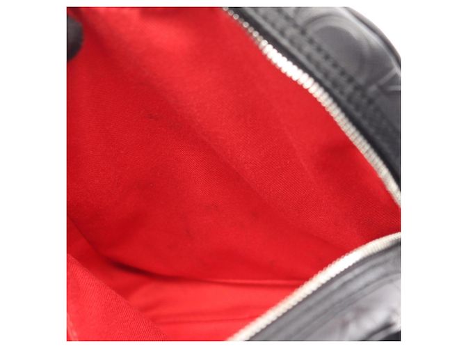 Sac à bandoulière Salvatore Ferragamo en cuir noir Gancini - vue 9