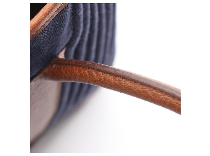 Hermès Borsa Tote Hermes Garden Party PM Marrone Blu navy - vista 8