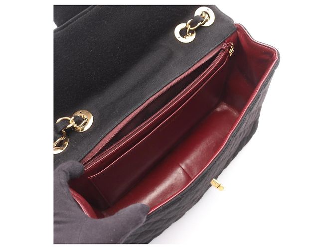 Timeless Borsa a Spalla Chanel Large Matelassé Nera Nero - vista 3