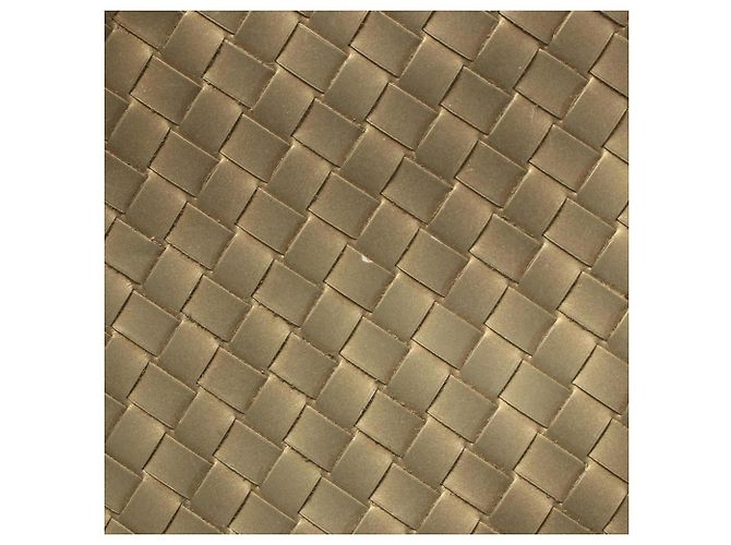 Borsa a Spalla Bottega Veneta Intrecciato D'oro Cachi - vista 7