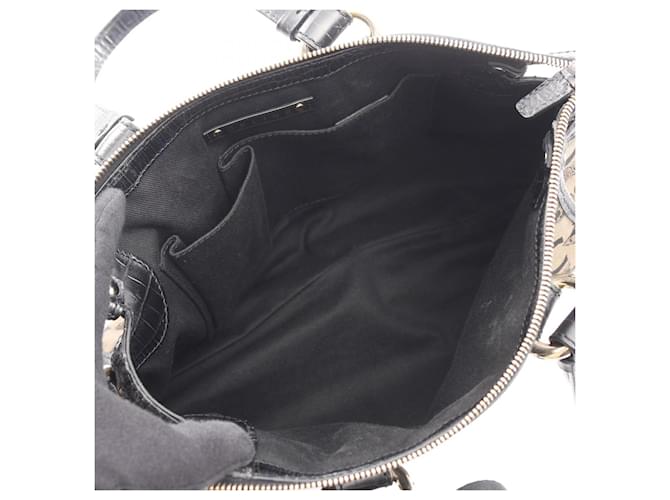 Céline Borsa Celine C Macadam Nero Beige - vista 3