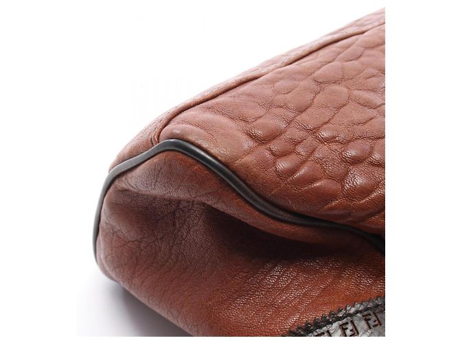 Borsa Fendi Etnico 8BN162 in pelle marrone - vista 10