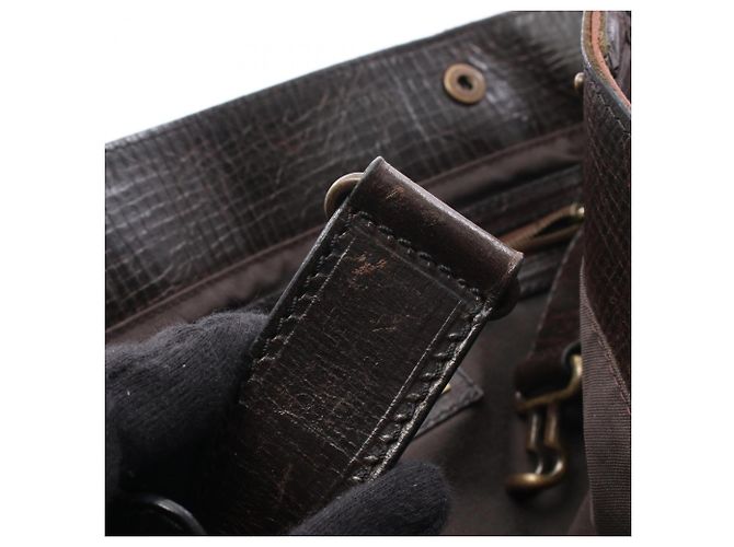 Borsa Fendi Etnico 8BN162 in pelle marrone - vista 12