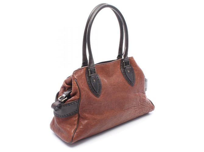 Borsa Fendi Etnico 8BN162 in pelle marrone - vista 2