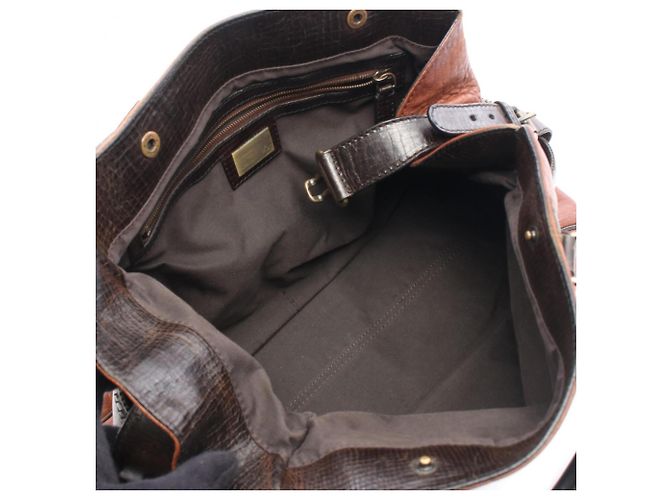 Borsa Fendi Etnico 8BN162 in pelle marrone - vista 3