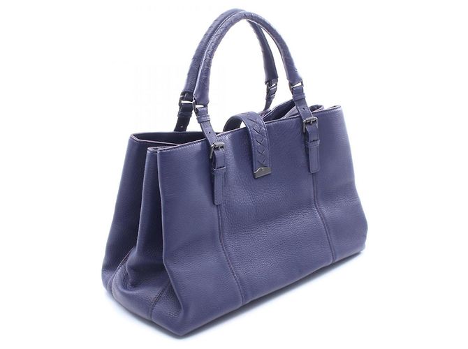 Borsa Bottega Veneta Roma Bag Medium Blu navy - vista 2