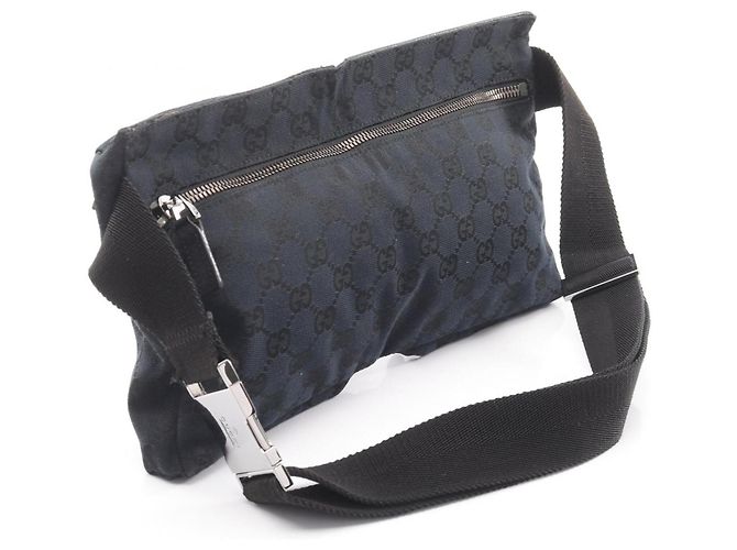 Marsupio Gucci GG Canvas Nero Blu navy - vista 2