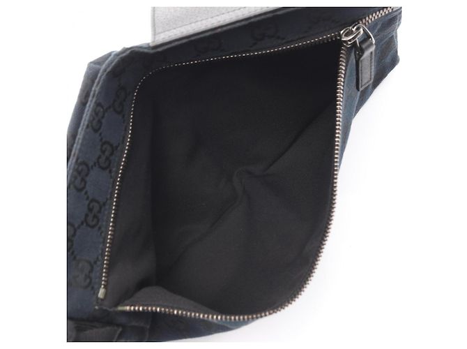 Marsupio Gucci GG Canvas Nero Blu navy - vista 3