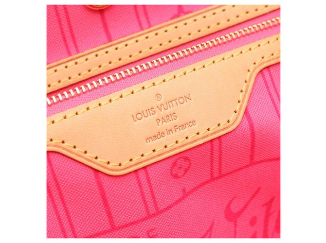 Borsa Tote Louis Vuitton Neverfull MM Monogram Rose Marrone Rosa Multicolore - vista 4