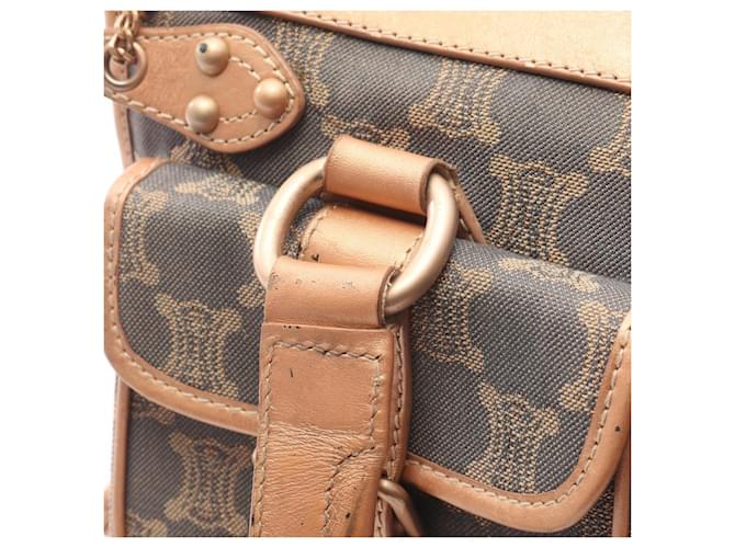 Céline Borsa Celine Paris Macadam Marrone Blu - vista 9