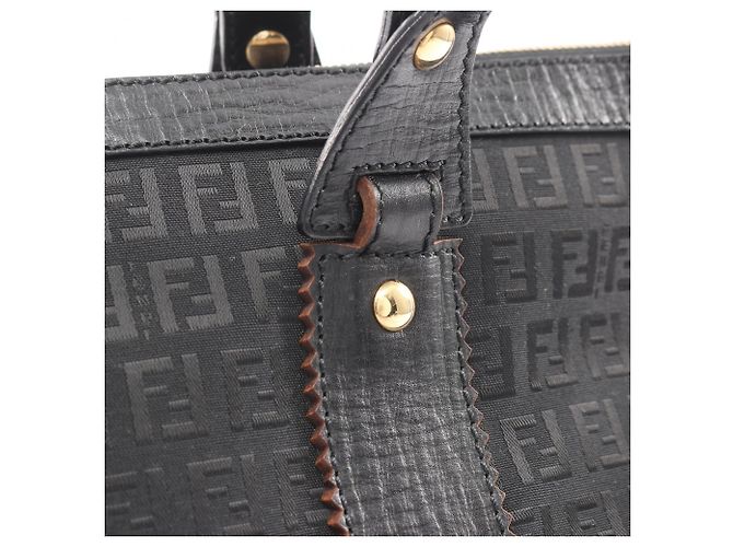 Borsa Tote Fendi Zucchino Nero - vista 6