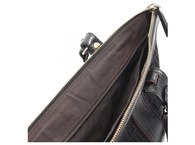 Borsa Tote Fendi Zucchino Nero - vista 8