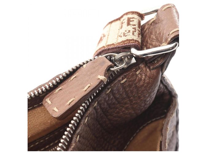 Borsa a Spalla Fendi Selleria Marrone - vista 10