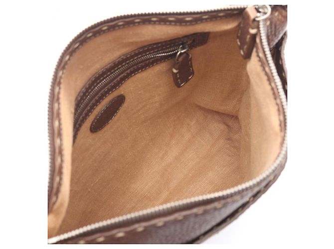 Borsa a Spalla Fendi Selleria Marrone - vista 3