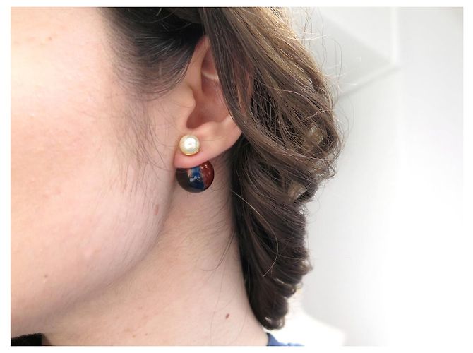 NEUE DIOR TRIBALES MULTIFARBENE GOLDTON-METALL OHRRINGE - Ansicht 10
