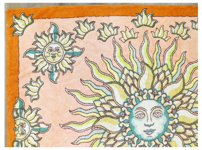 Hermès ASCENDMANO DA MARE HERMES SOLEIL 140 x 170CM ASCIUGAMANO IN COTONE Arancione - vista 2