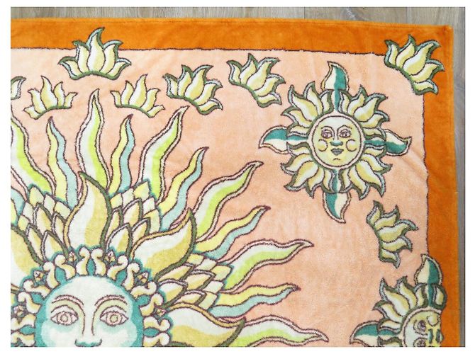Hermès ASCENDMANO DA MARE HERMES SOLEIL 140 x 170CM ASCIUGAMANO IN COTONE Arancione - vista 5