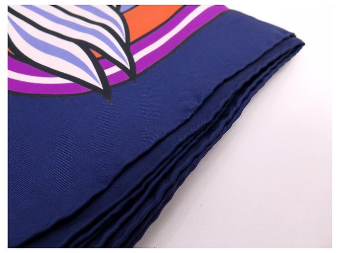 Hermès NUOVO FULLETTO HERMES QUADRIGE PIERRE PERON CARRÉ 90 SETA MULTICOLORE - vista 11