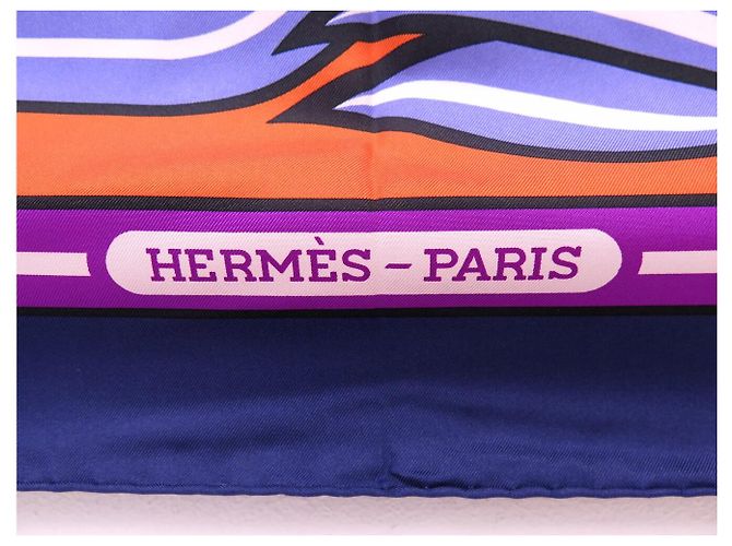 Hermès NUOVO FULLETTO HERMES QUADRIGE PIERRE PERON CARRÉ 90 SETA MULTICOLORE - vista 6