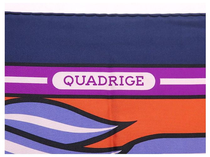 Hermès NUOVO FULLETTO HERMES QUADRIGE PIERRE PERON CARRÉ 90 SETA MULTICOLORE - vista 8