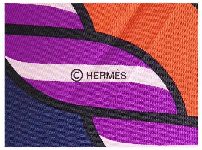 Hermès NUOVO FULLETTO HERMES QUADRIGE PIERRE PERON CARRÉ 90 SETA MULTICOLORE - vista 9