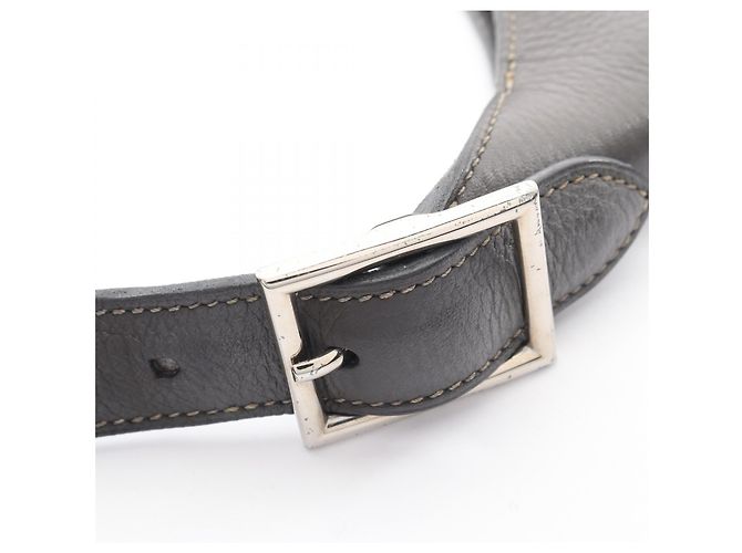 Hermès Bolso de hombro de cuero Hermes Trim 35 Gris - vista 4