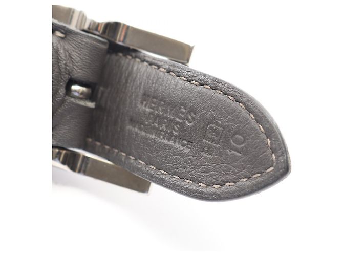 Hermès Bolso de hombro de cuero Hermes Trim 35 Gris - vista 7