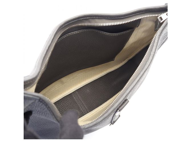 Hermès Bolso de hombro de cuero Hermes Trim 35 Gris - vista 9