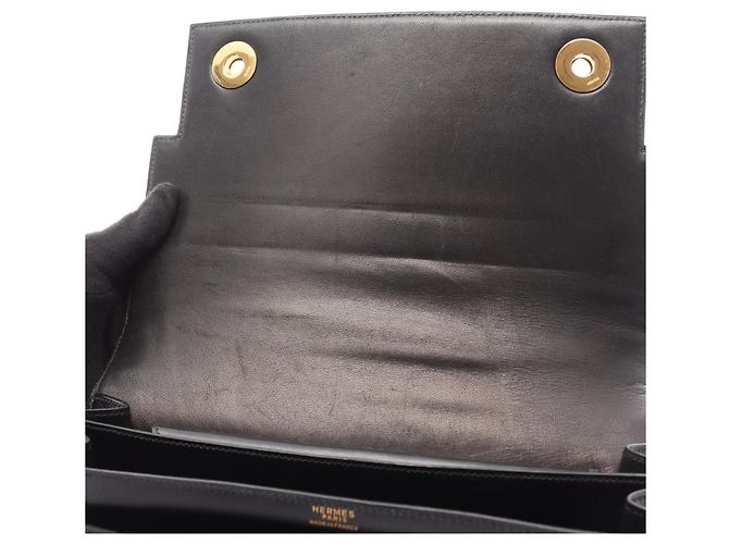 Hermès Borsa Hermes Piano in pelle nera Nero - vista 4
