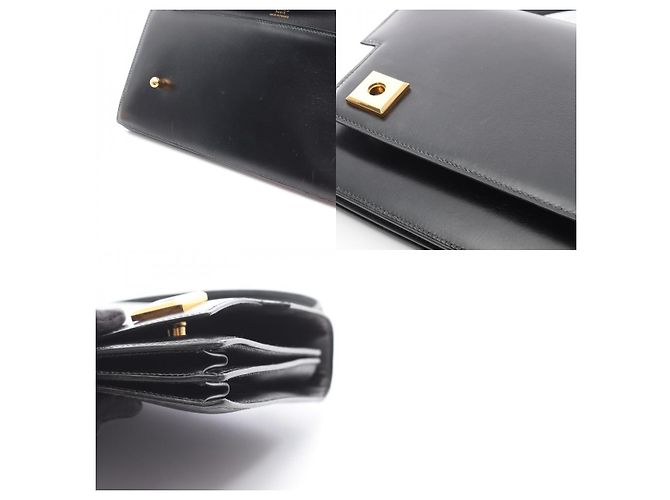 Hermès Borsa Hermes Piano in pelle nera Nero - vista 7
