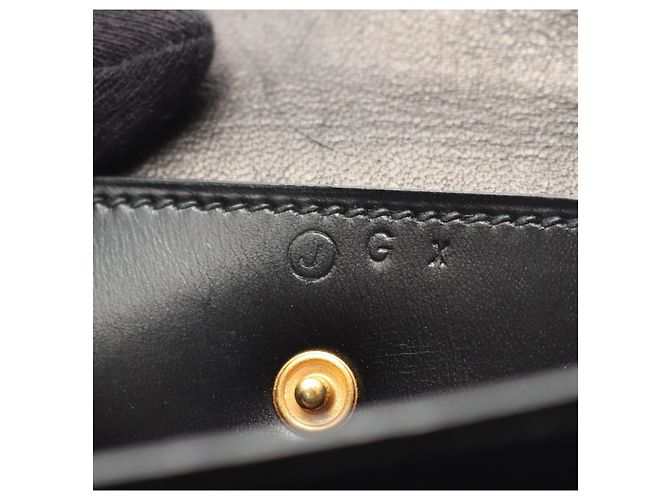 Hermès Borsa Hermes Piano in pelle nera Nero - vista 9